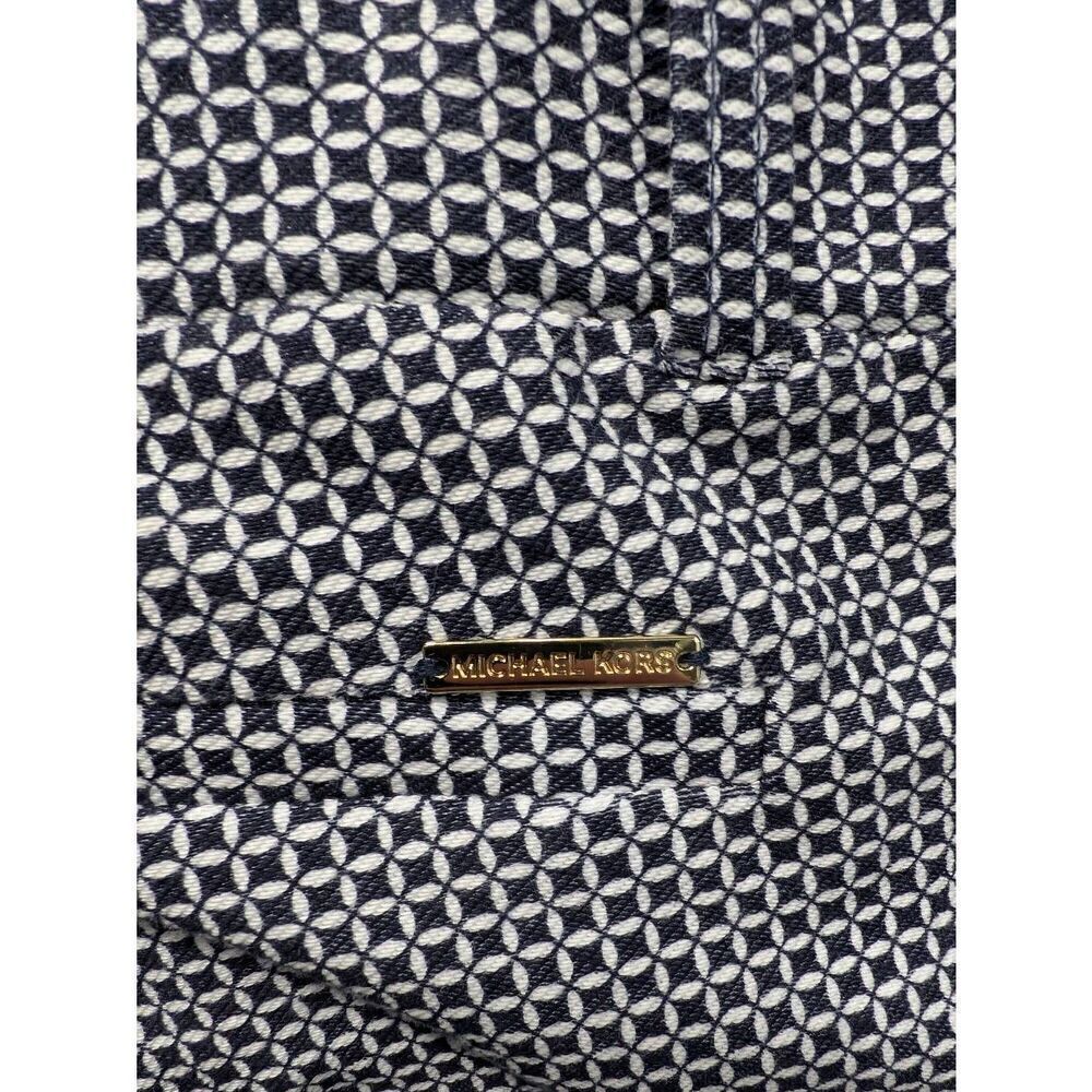 Michael Kors Basic True Navy Stretch Pants Checke… - image 3